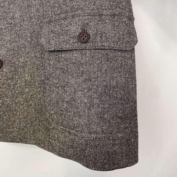 Vintage LL Bean Womens Barn Jacket Faux Suede Collar Wool Silk Blend Chore 18 - Picture 6 of 12